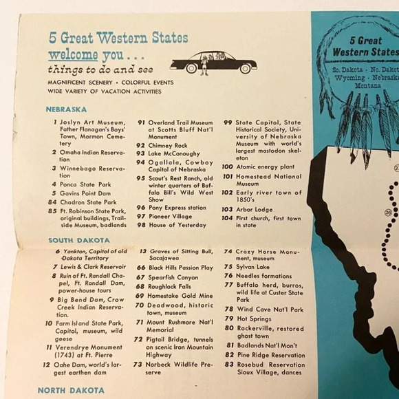 Vintage The Old West Trail 5 Great Western States Travel Brochure United States - Picture 6 of 12